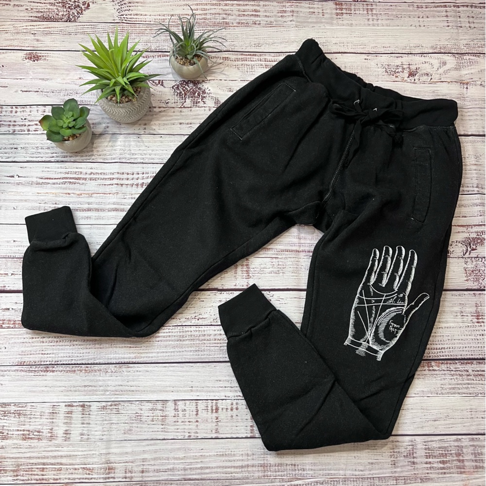 La Detresse Palm Future Black Sweatpants